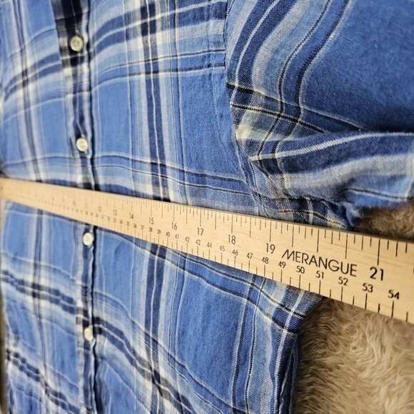 Polo Ralph Lauren 100% Linen Shirt Button-Down Men's Size S Blue Long Sleeve - Picture 3 of 10